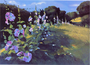 De Concilis Ettore - Holly hocks a long a path
